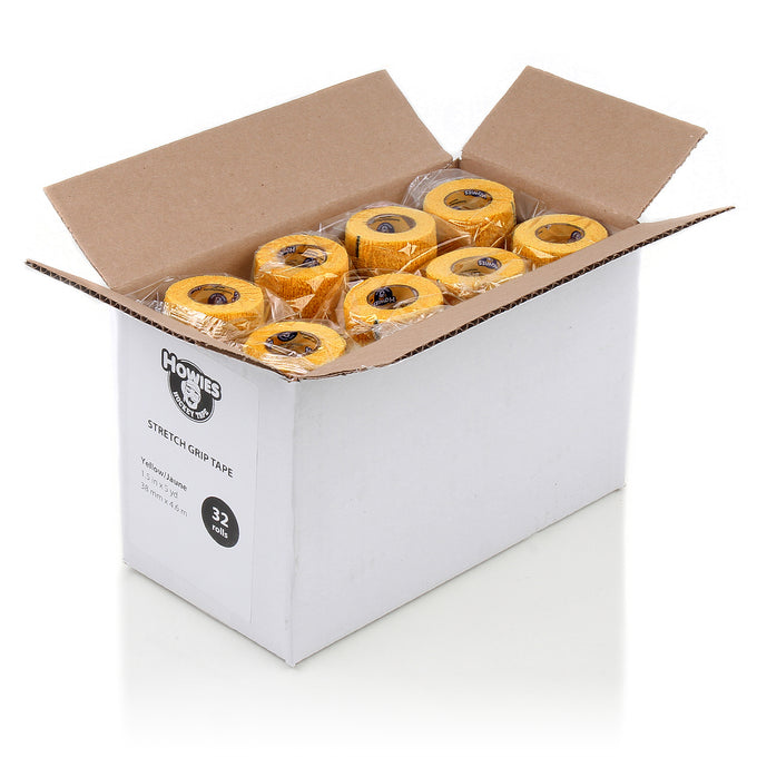 Howies Yellow Stretchy Grip Hockey Tape Stretch Grip Tape Howies Hockey Tape 32pk