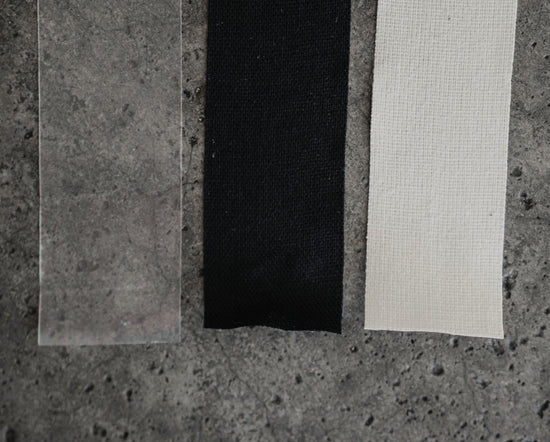Black, White, and Clear Tape