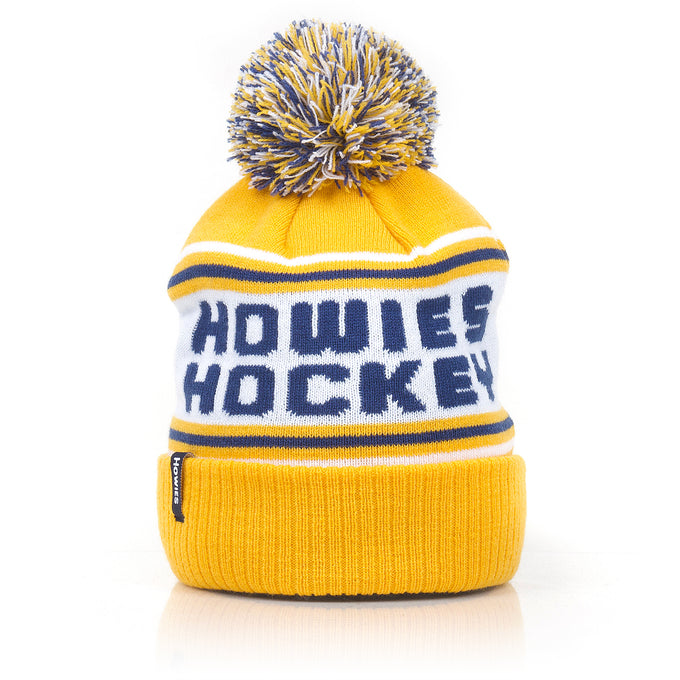 Retro Winter Beanie Beanies Howies Hockey Tape Yellow  
