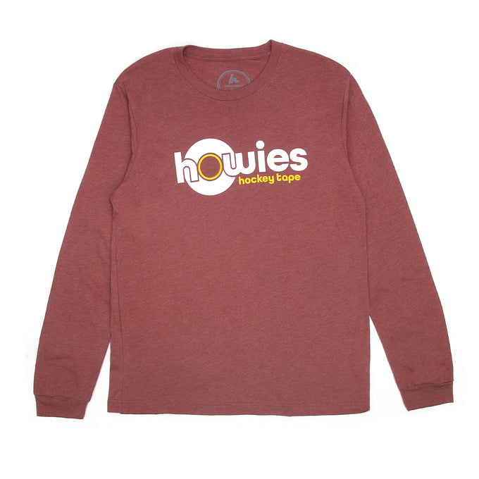 The Tee-J Long Sleeve  Howies Hockey Tape Burgundy X-Small 
