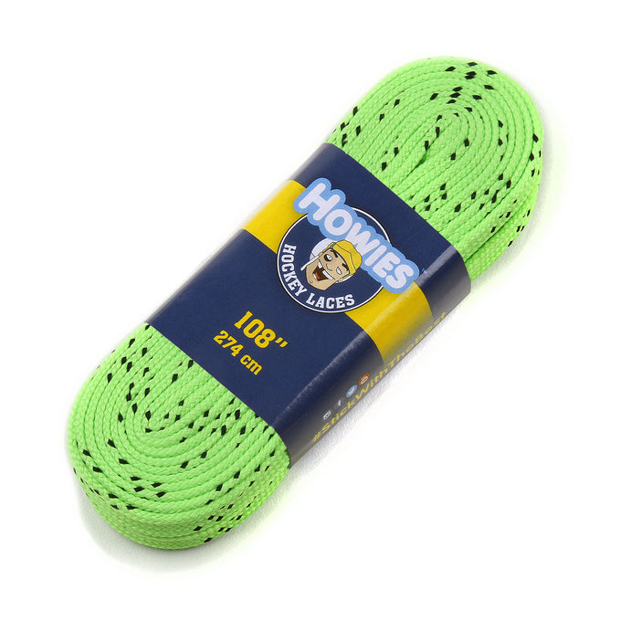 Howies Neon Green Cloth Hockey Skate Laces Cloth Laces Howies Hockey Tape 1pk 72" 