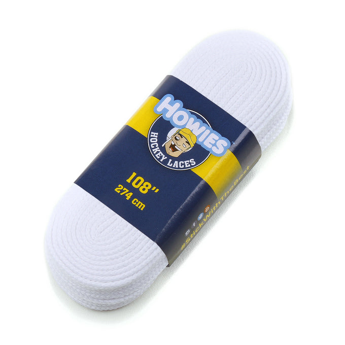 Howies White Cloth Referee Skate Laces Referee Laces Howies Hockey Tape 1pk 84" 